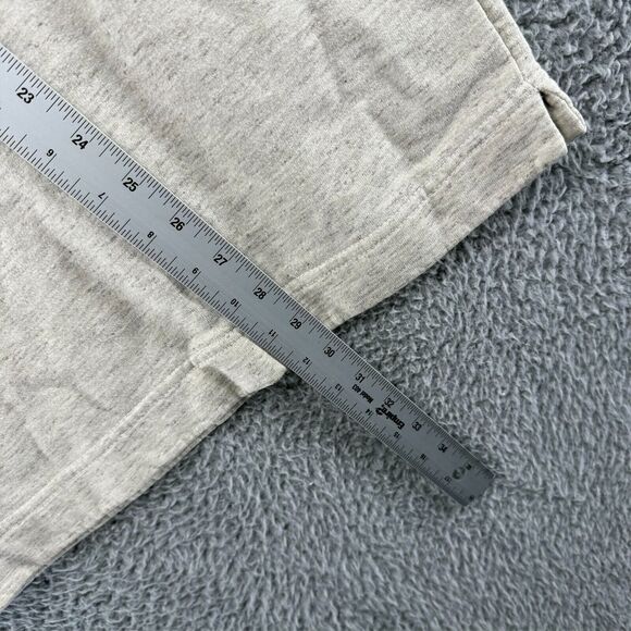 Vintage Colorblock Sweatshirt Mens Large Beige Tan Colorblock Collared Rugby 90s - Picture 5 of 11